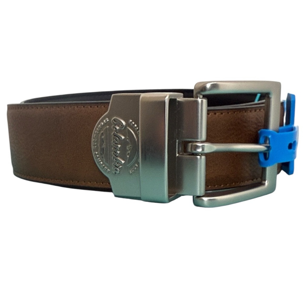Columbia Men's Belt Size Small 30 32 Black Tan Reversible NEW